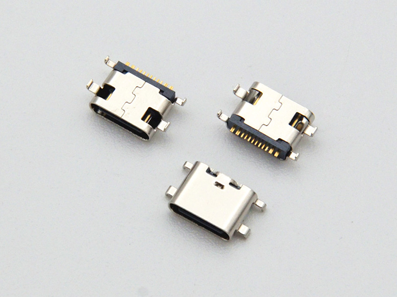 TYPE-C 16P base L=6.5MM Sink plate 0.8MM CH=0.78MM copper alloy terminal